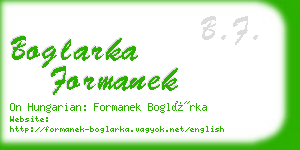 boglarka formanek business card